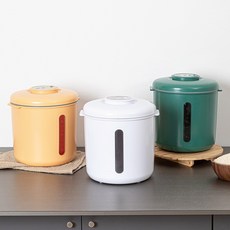 쌀벌레 없는 다용도 무선 진공쌀통 쌀보관통 10kg, 옐로우