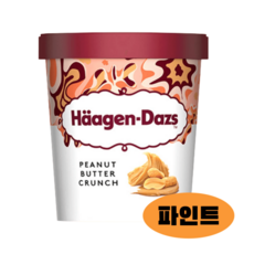 하겐다즈 파인트 피넛버터 크런치 473ml 프랑스 아이스크림 단짠조합, 1개