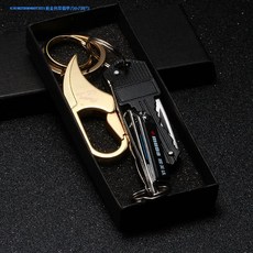 키노브 걸이식 남성 귀이개 허리걸이 트렌디한브랜드 커플룩 우아 가죽벨트 허리용 열쇠고리 BMW개성 여성용, T10-돈을 빼앗다 컬러리본 손톱깍기 작은칼 귀이개