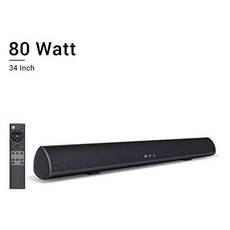 NMT 80W 34 인치 사운드 바 BYL 2.0 채널 사운드 바 (서브 우퍼 포함) 무선 및 유선 홈 시어터 스피커 ( [34 Inch] - P084307M7BCZZS0, 34 Inch