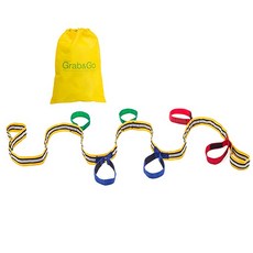 안전한 Hi-Viz 디테일이 포함 된 Grab & Go 어린 이용 워킹 로프 (6 어린이). 교사는 미취학 아동을위한 라인 로프에서 안전 도보를 승인했습니다. Walks Guide, 단일