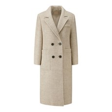 씨씨콜렉트 중계점 70% 할인!! 알파카 헤링본 오버핏 테일러드 코트 E224MSH161 라이트베이지