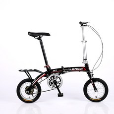 접이식 자전거 미니 초경량 가벼운 예쁜 출퇴근 산책용 미니벨로, E.12인치 슬림 블랙 + 12인치
