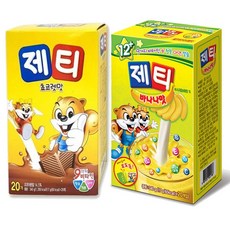 동서 제티초코스틱 340g + 제티바나나스틱 340g 20T, 2개, 20개입, 17g