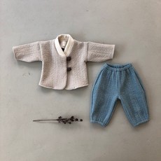 오트밀 남아 한복 유아 아동 설 명절 개량 세트 남매