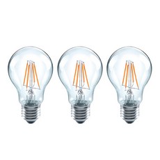 올빔 디밍 램프 필라멘트 LED 에디슨 전구 6W E26, 전구색, 3개