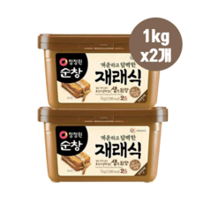 청정원 재래식 생 된장 1kg 총 맛있는한식재료, 2개