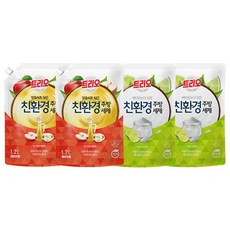 트리오 베이킹소다 담은 주방세제 라임 1.2L 2개 + 발효식초, 트리오 베이킹소다 담은 주방세제, 라임, 1.2L, 2