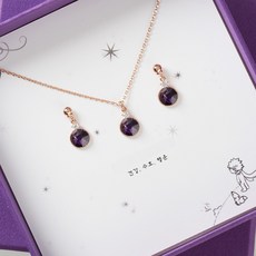 자수정귀걸이세트