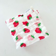 순면 캐릭터 신생아 유아 목욕 타월 세수 세면 수건, 딸기