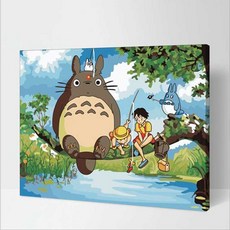 diy유화 그리기 지브리 토토로 명화 모음 22종, Q - 40x50, 1개