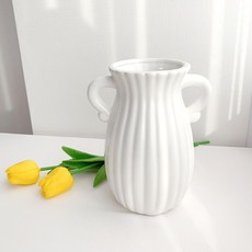 플랜테리어 산토리니 손잡이 저그 꽃다발 화병 세라믹오브제 감성 인테리어 꽃병