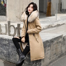 여성 겨울 후드 집업 롱 패딩 코트 웰론 점퍼 작은 키 커버 카파 파크 복