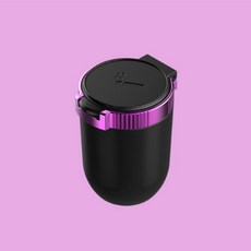 아세티 차량용 재떨이 원터치 LED 냄새차단, 1개, 퍼플