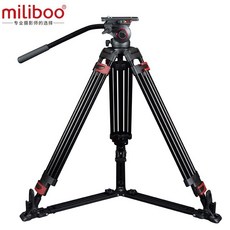 Miliboo-헤비 듀티 유압 헤드 볼 카메라 삼각대 MTT609A 비디오/DSLR 스탠드 로드15 kg 최대, 02 MTT609A Aluminum