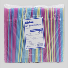 스트로우(자바라) 5mm*24cm*500P / 일회용빨대 스트로우, 500개입, 20개