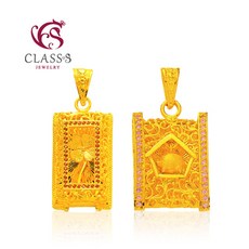 순금입체하트펜던트