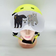 고객 패턴 극세사 스키 헬멧 렌즈 보호대 스노우 바이저 커버, 11.9, 1개