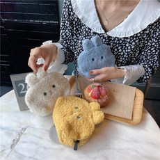 위파인더 91293 뽀글이 토끼 동전지갑 캐릭터 미니소녀 하트 키홀더 귀여운 학생 파우치