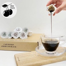 포션 캡슐 커피 아메리카노 헤이즐넛 액상 홈 카페 선물용 액상 원두, 아메리카노 블랙 (18ml x 30개)