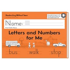 Learning Without Tears - Letters and Numbers for Me 학생 워크북 현재 에디션 Handwriting 시리즈 유치원 글쓰기 책 대문자 숫자