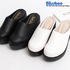 블리슈 플랑블 통굽슬리퍼 8cm 사무실슬리퍼 키높이슬리퍼