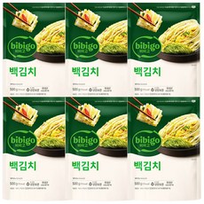 CJ 냉장 비비고 백김치 500g, 6개