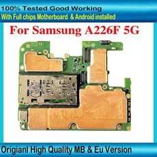 삼성 갤럭시 A22 A226B 5G 마더보드 100% 잠금 해제 로직 보드 안드로이드 시스템 EU 버전 메인 보드 플레이트, 4GB 128GB