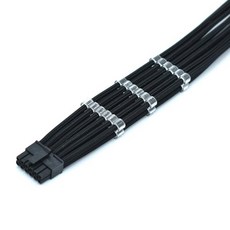 듀얼 PCIe 8 핀-RTX 12 핀 실리콘 와이어 슬리브 연장 케이블 NVIDIA ampre GEFORCE RTX 3060ti 3070 308, 5) 30cm black 2, 1개