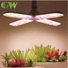 LED 날개형 E27 식물 성장 촉진 조명 스위치 세트 생장 광합성 식물 성장등, 4날개(48w)단품