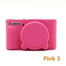 Eazedream 캐논 PowerShot SX730 SX740 HS 카메라용 고무 실리콘 케이스 바디 커버 프레임, 1개, Pink3