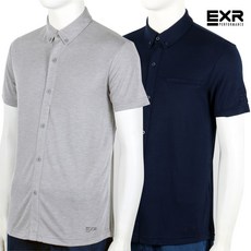 [EXR] 남성 옥스포드 쿨링 카라 반팔티셔츠