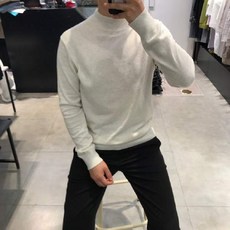 [현대백화점][프로젝트M] 모던 무드 캐시미어 블렌디드 12게이지 솔리드 하프넥 스웨터 EPA4EU1220A