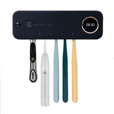 크리썸 가정용 휴대용 무선 UV USB 충전식 벽걸이 건조기 칫솔살균기, CRE-A001, 블랙