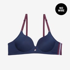 휠라 <노와이어> 테니스 로고테잎 브라 네이비 일반/몰드브라” /></p>
<p class=