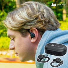  와일드프로 스포츠 운동 귀걸이형 완전방수 블루투스 무선 이어폰 한국어 지원 블랙 MT BE1018D Premium 