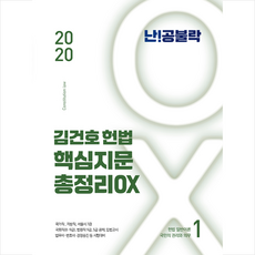 메가스터디교육(위메스) 2020 난공불락 김건호 헌법 핵심지문 총정리 OX - 전2권 스프링제본 4권 (교환&반품불가)