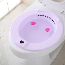 임산부바디필로우 좌욕대야 변기 좌식대야 노인 엉덩이 거품목욕 샤워주머니 산모 임산부 관리통 산후 바가지, T15-3리터 자색 원형 대야 단독 1개 바가지-H8F