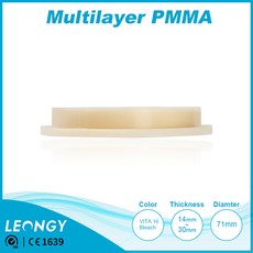 CAD/CAM Multilayar PMMA dental AG치과재료 치아보철 임시심미보철 Bar attachment 틀니소재 기능성 치과 전용 임시 크라운 렌차오미학적, AMANN GIRRBACH, D3, 14mm, 1개