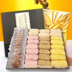 [고급 선물박스포장] 수제 찹쌀 유과 한과선물세트 제수용, 1세트, 2kg