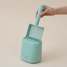네츄럴코어 NECO 와플형 스쿱케이스 세트 모래스쿱 모래삽 피스타치오 그린, 1개