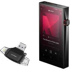 Astell Kern AUltima SP3000T와 호환되는 BoxWave 스마트 가젯 All Reader SD 카드 리더 microSD Compact USB Jet Black 상품 이미지