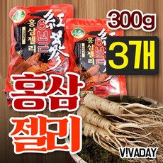 투마로우마켓 6년근 홍삼젤리 300g 3개 할머니간식, 단일 수량, 단일 개당 용량/중량/정