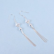롱 순은귀걸이 고급귀걸이 여성귀걸이 실버귀걸이, 순은 롱귀걸이