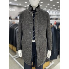 트루젠 머스커렛 카라 분리형 프리미엄 구스다운 이태리 울혼방 짧은 기장 남자 패딩 반코트 2컬러