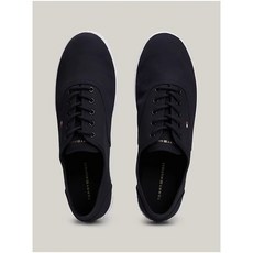 TOMMY HILFIGER ESSENTIAL FLAG EMBROIDERY CANVAS TRAINERS FW0FW07805DW6 Space Blue