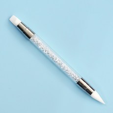 바르나 네일 실리콘 브러쉬 실리콘매직툴 미러네일브러쉬, 화이트, 1개