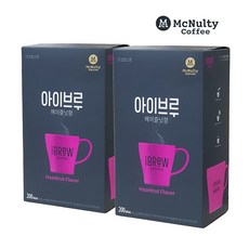 맥널티 아이브루 헤이즐넛향 200T+200T(총 400T) 커피믹스>>원두커피믹스, 200g, 2개