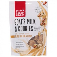  정직한 부엌 염소 우유 N 쿠키 땅콩 버터 & 강아지 위한 꿀 간식 8온스 