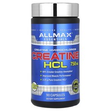 ALLMAX 크레아틴 HCl 750mg 캡슐 90정, ALLMAX 크레아틴 HCl 750mg ..., 1개